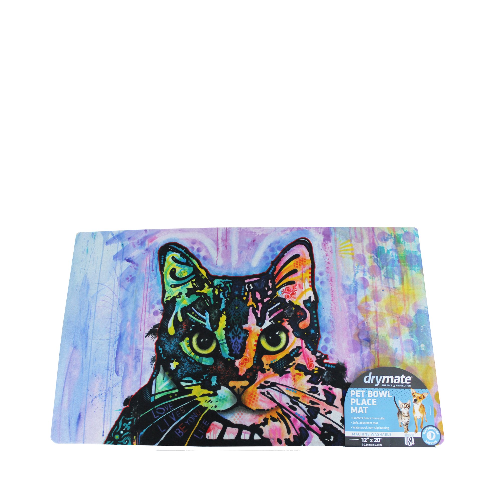 DRYMATE Absorbent Dog & Cat Bowl Food Mat, 12-in x 20-in 