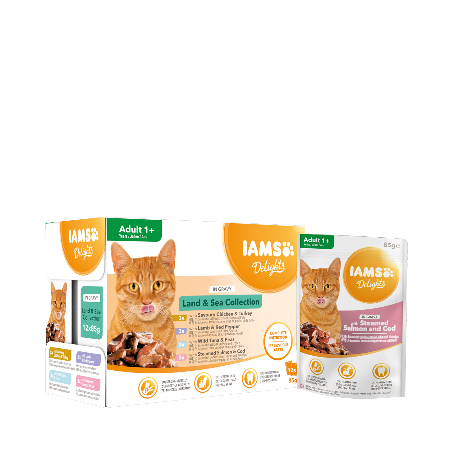 Iams delights clearance cat food