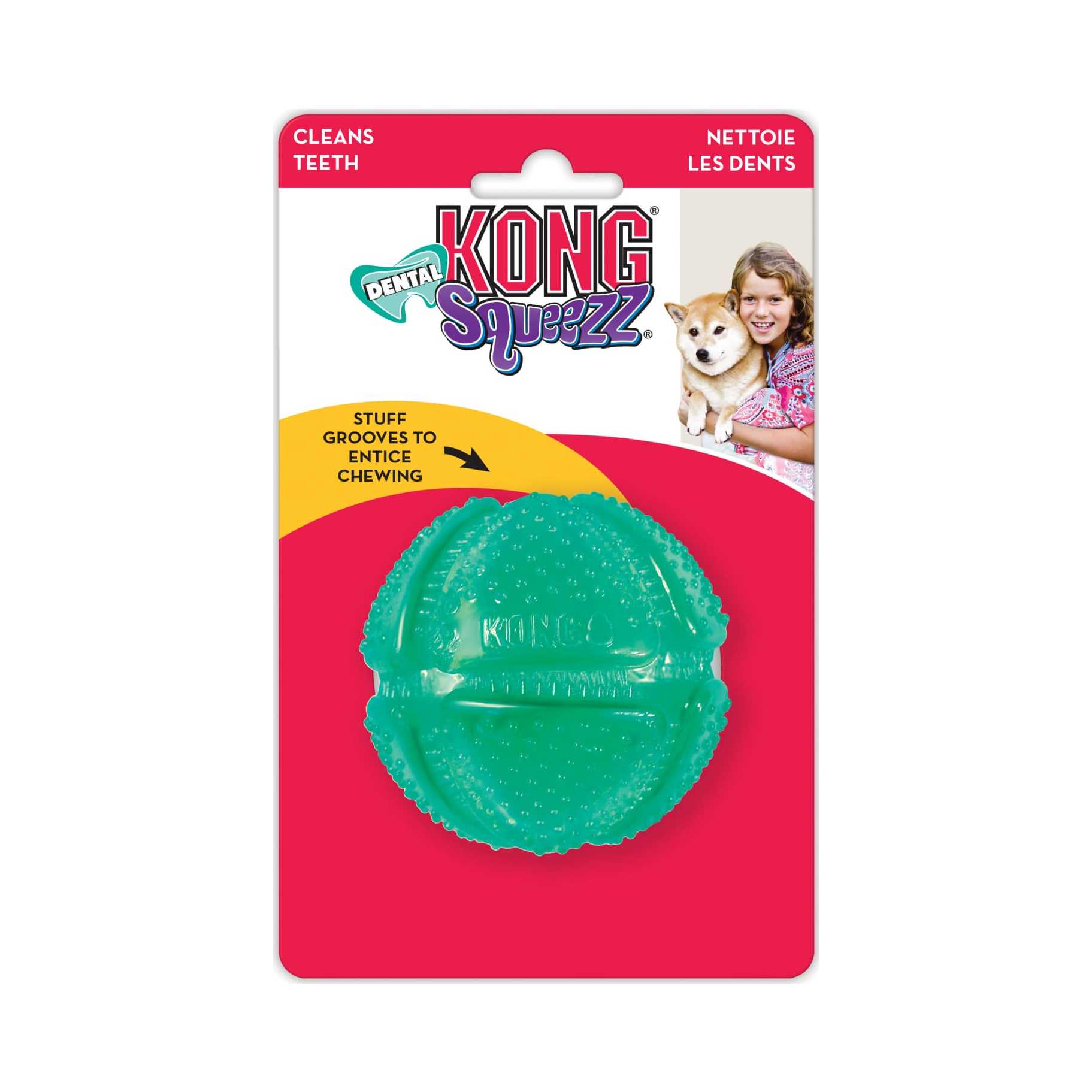 Buy KONG Squeezz Dental Ball for your dog Tinybuddy